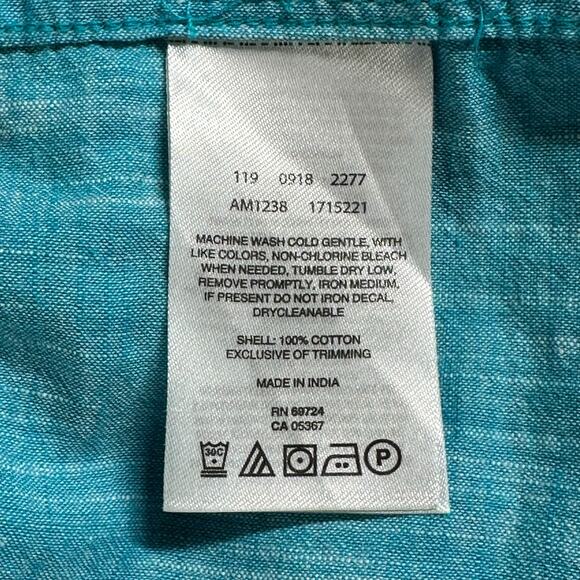 Columbia Shirt Mens XL Blue Button Up Regular Fit 100%‎ Cotton Travel Casual - Picture 6 of 6